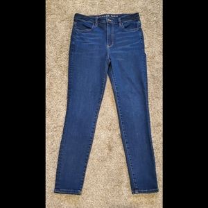 Women's American Eagle Jeans Size 10 Super Hi-Rise Jegging Next Level Stretch
